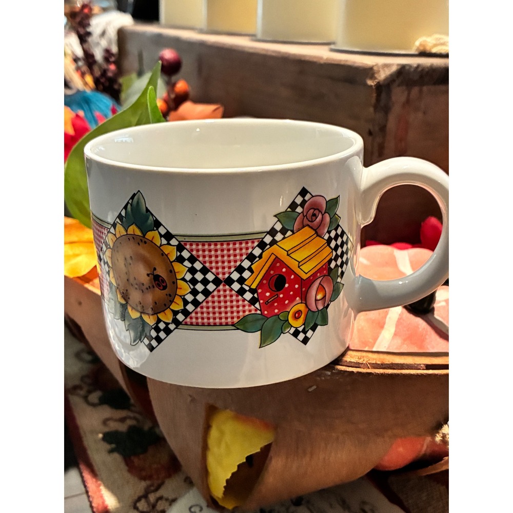 Mary Engelbreit Garden Time Stoneware Mug Sunflower Mug